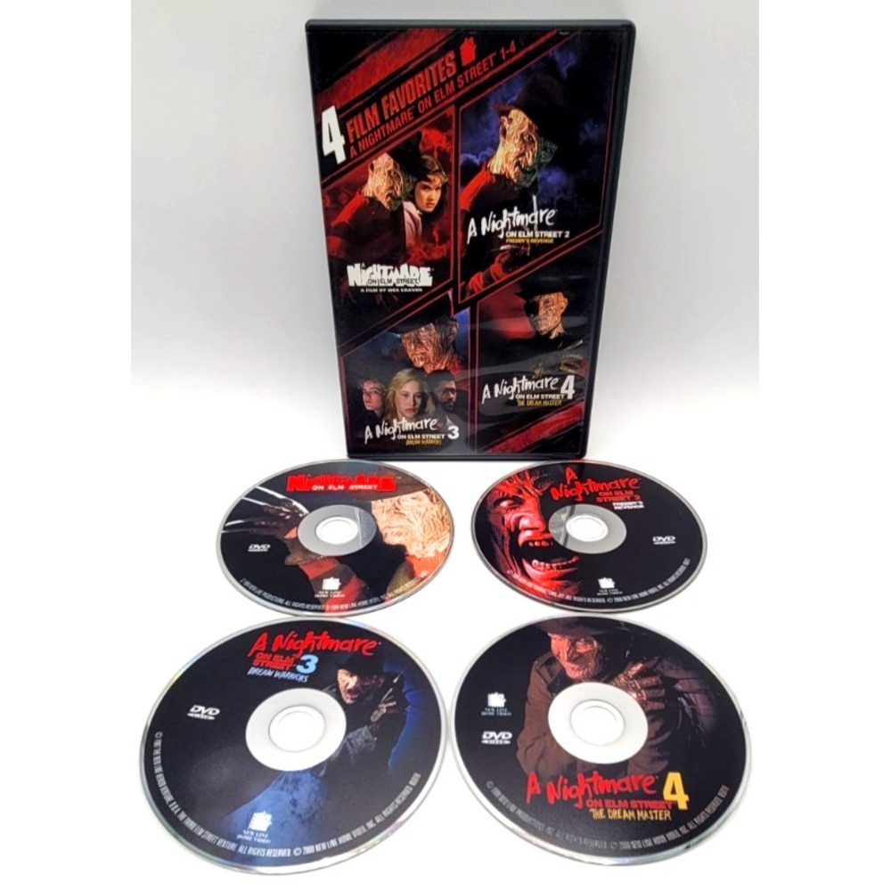 NIGHTMARE ON ELM STREET 1, 2, 3, 4 DVD 4 DISC SET